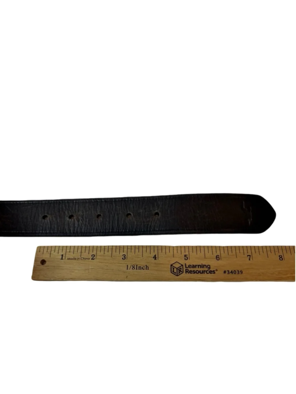 Hollister Heritage Black Buffalo Leather Belt Western Boho Silver Buckle